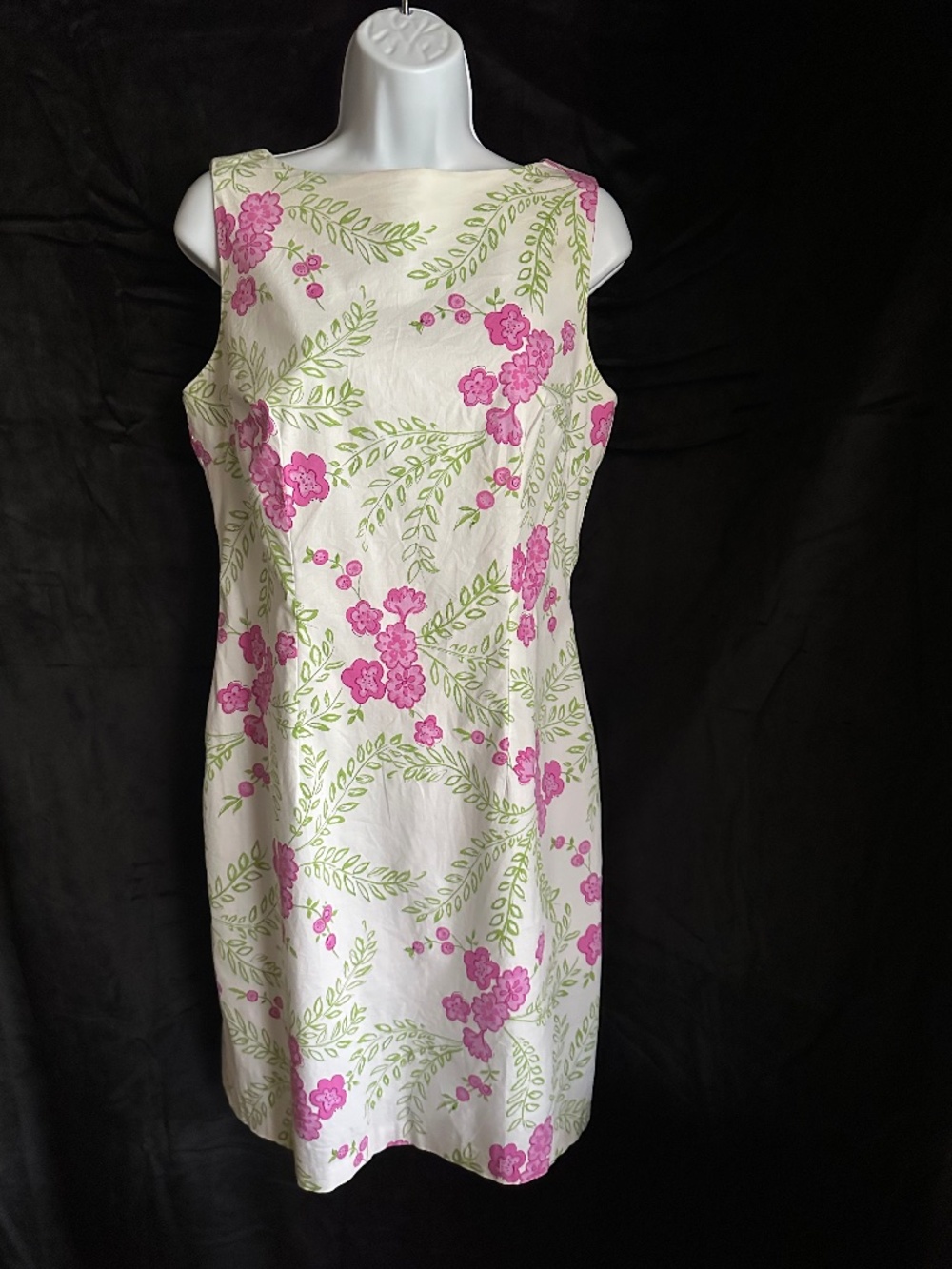 Vintage CDC, sleeveless floral sheath dress, size 12